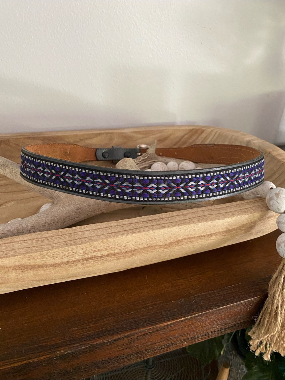 Vintage Brushy Creek full grain cowhide leather western belt
